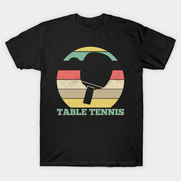 Retro Table Tennis T-Shirt by Imutobi